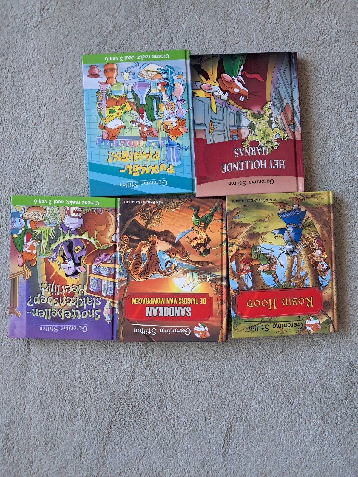Geronimo Stilton boeken - 5-delige set, Ophalen of Verzenden, Gelezen, Geronimo Stilton, Fictie algemeen
