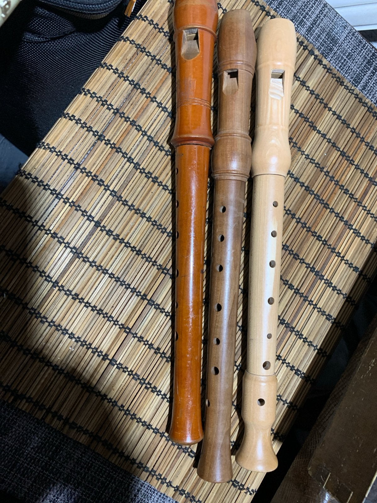 Set van 3 houten blokfluiten - Sopraan, Alt, Tenor, Ophalen of Verzenden, Zo goed als nieuw, Sopraan of Sopranino