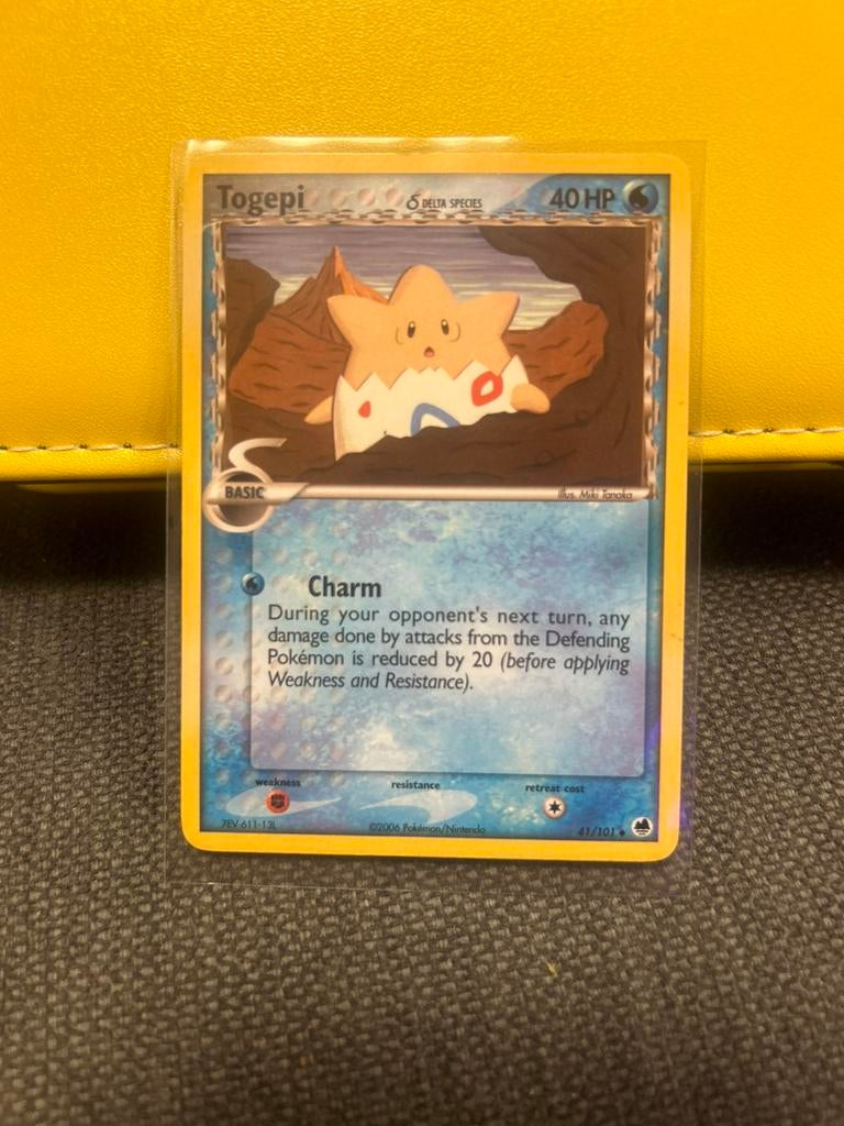 Togepi 41/101 Delta Species Pokémon Kaart, Ophalen of Verzenden, Gebruikt, Losse kaart, Foil