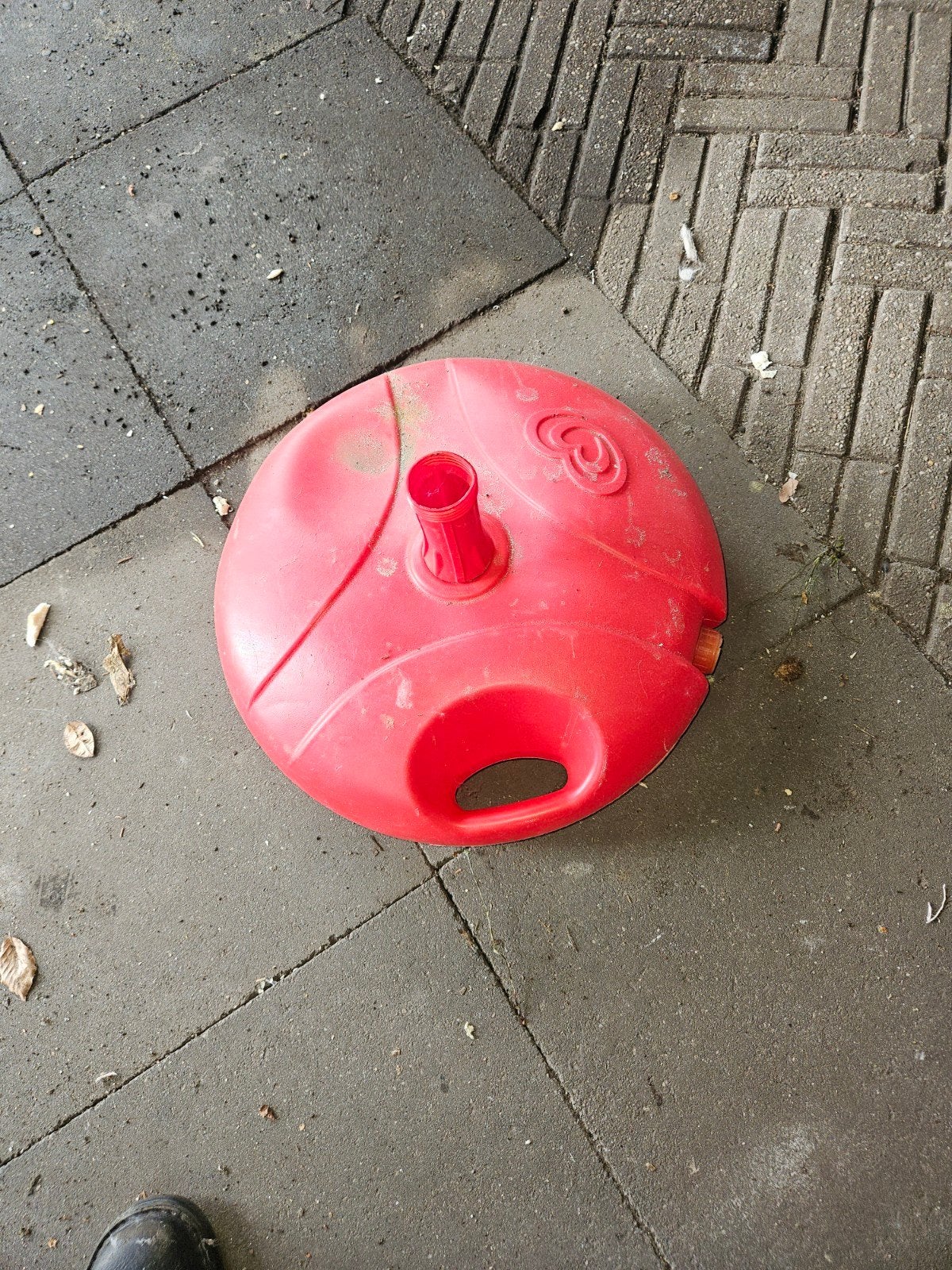 Rode parasolvoet voor kleine parasols, Ophalen, Gebruikt, Minder dan 1 meter, Parasolvoet