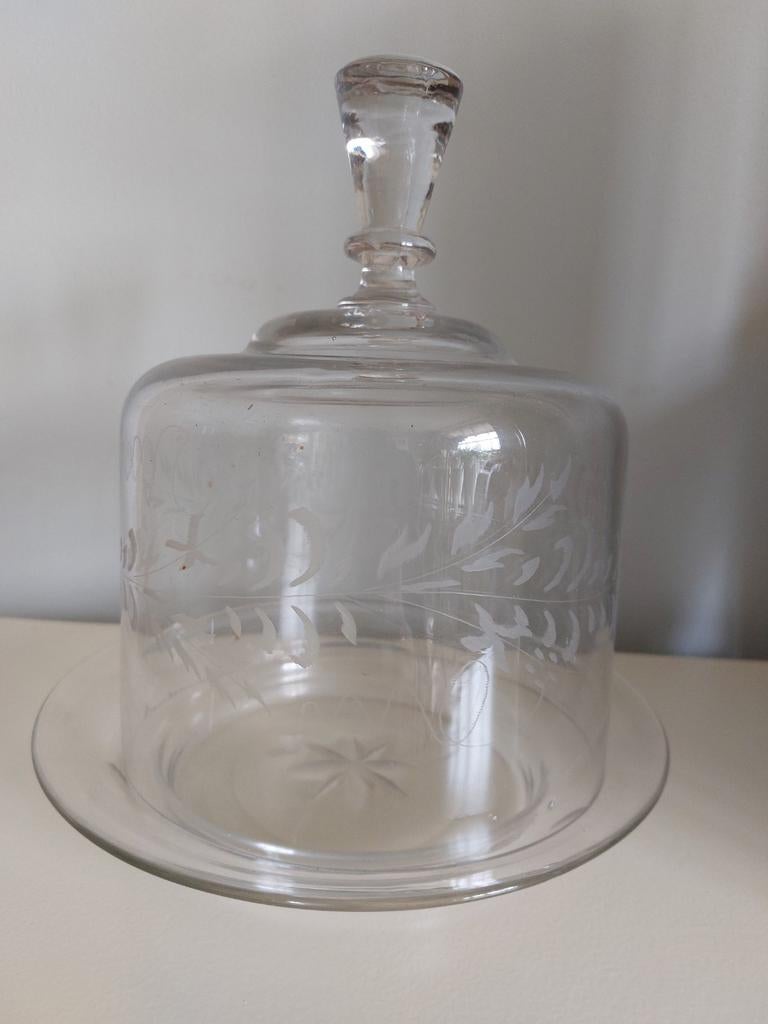 Antieke glazen stolp, Huis en Inrichting, Woonaccessoires | Stolpen, Ophalen of Verzenden, Gebruikt