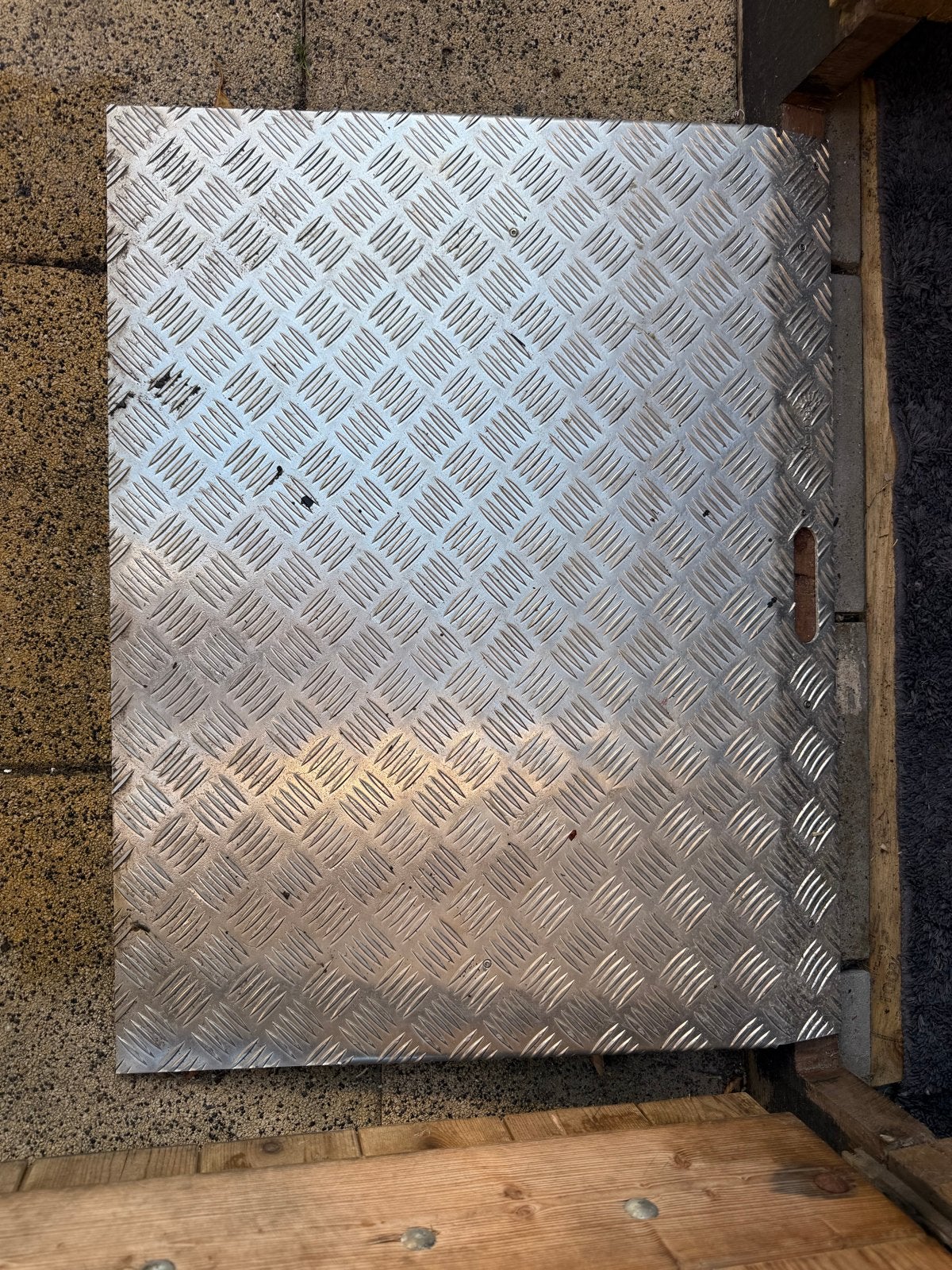 Aluminium traanplaat / looprooster, Ophalen, Gebruikt