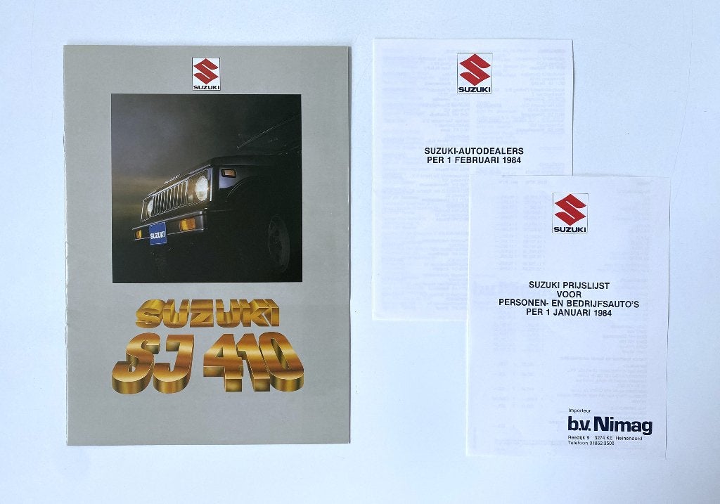 Suzuki SJ410 – 1984 brochure, Verzenden, Zo goed als nieuw, Overige merken