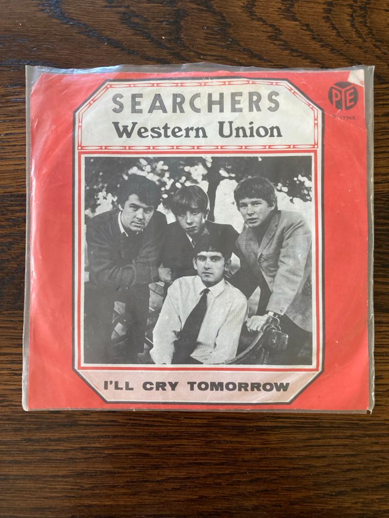 The Searchers - Western Union / I'll Cry Tomorrow (Single), Fotohoes, Ophalen of Verzenden, Gebruikt, Pop