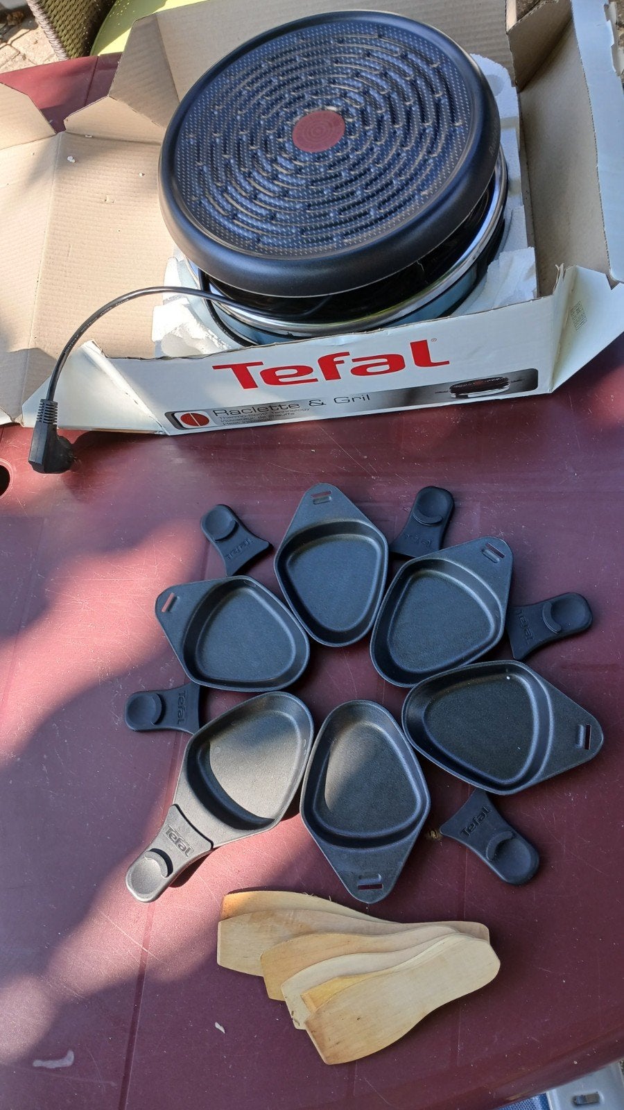 Tefal Raclette & Grill - Inox & Design 6 personen, Ophalen of Verzenden, Zo goed als nieuw, 4 t/m 7 personen