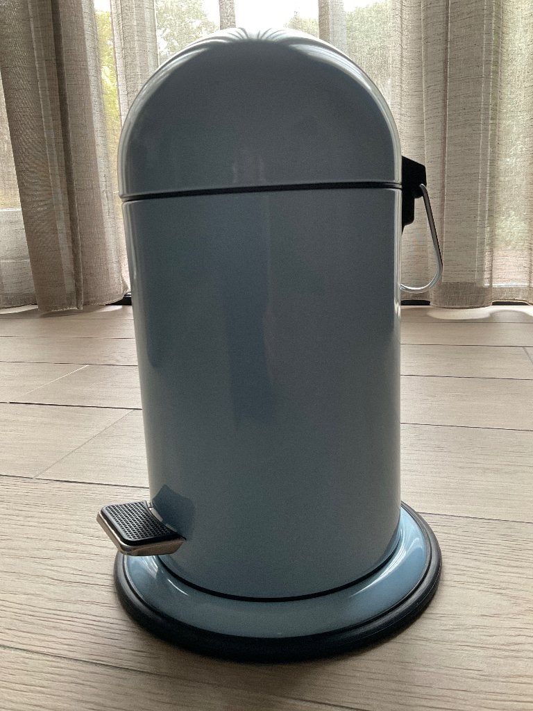 Afvalemmer, Huis en Inrichting, Woonaccessoires | Prullenbakken, Ophalen, Met pedaal, Zo goed als nieuw, Minder dan 10 liter