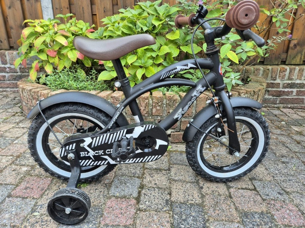 Kinderfiets, Fietsen en Brommers, Ophalen, Terugtraprem, Zijwieltjes, Gebruikt