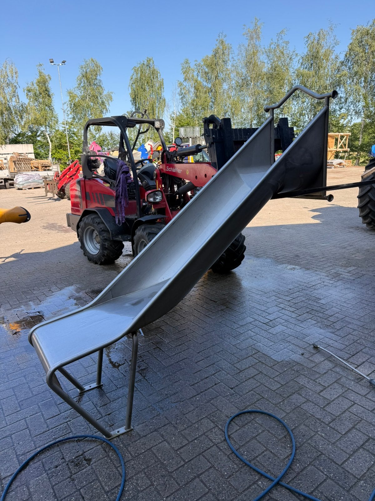 Rvs glijbaan 1 a 1,2 m hoog, Kinderen en Baby's, Ophalen, Glijbaan