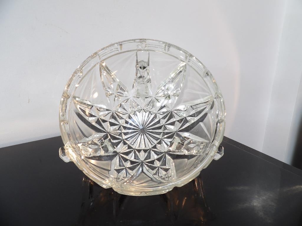 Art Deco Schaal/Coupe Libochovice/SKLO, Antiek en Kunst, Antiek | Glas en Kristal, Ophalen of Verzenden