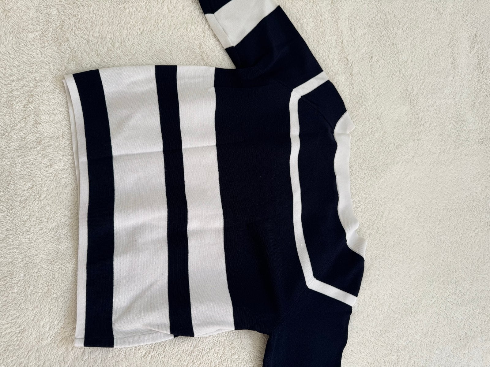 Stijlvolle gestreepte trui - Donkerblauw/Wit, Kleding | Dames, Ophalen of Verzenden, Zo goed als nieuw, Maat 38/40 (M), Blauw