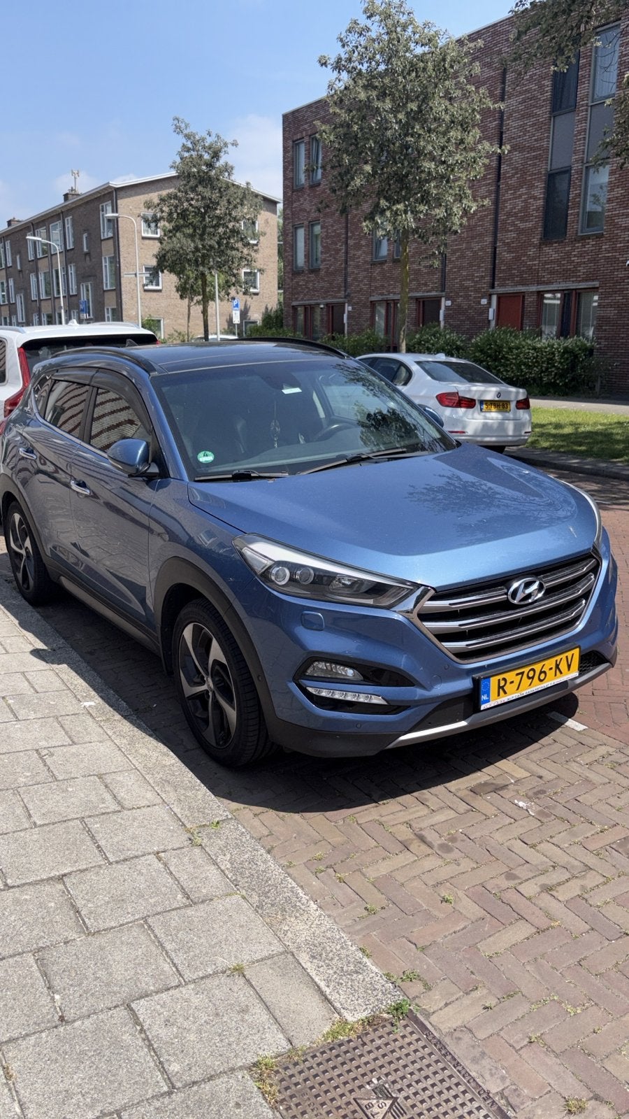 Hyundai Tucson 1.6 T-gdi DCT 4WD 2015 Blauw 120km, Auto's, 1591 cc, 4 cilinders, Blauw, Vierwielaandrijving