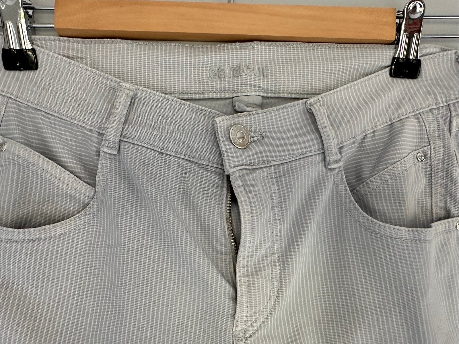 Lichtgrijze streepjes jeans Gardeur maat 36, Ophalen of Verzenden, Zo goed als nieuw, Grijs