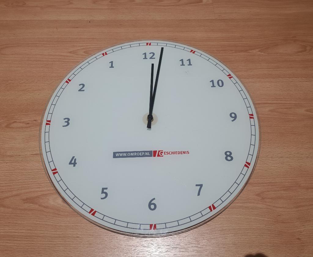 Omgekeerde klok ( draait linksom ), Ophalen, Gebruikt, Analoog, Wandklok