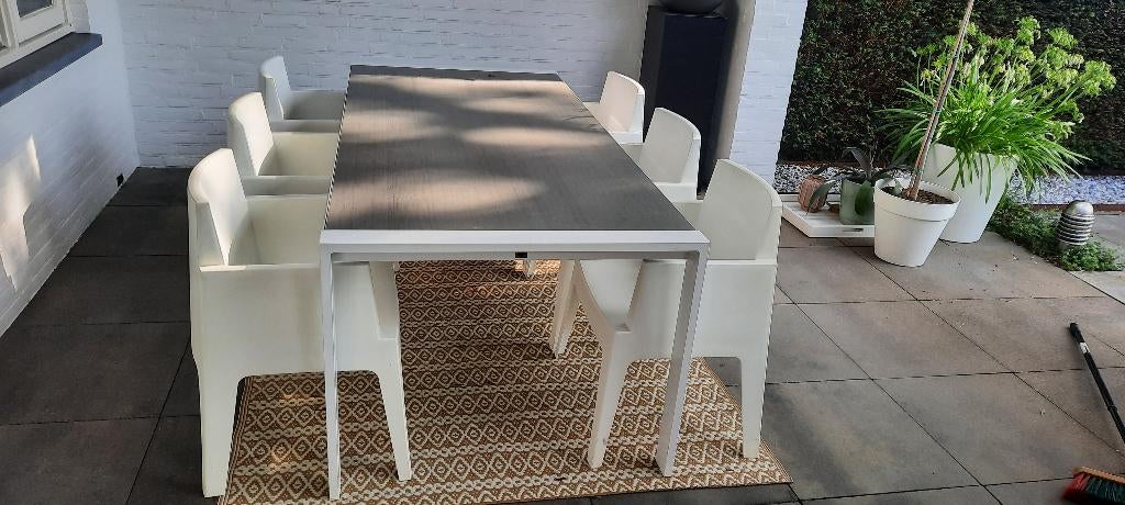 Box tuinstoelen, Tuin en Terras, Tuinstoelen, Ophalen, Gebruikt, Kunststof, Stapelbaar