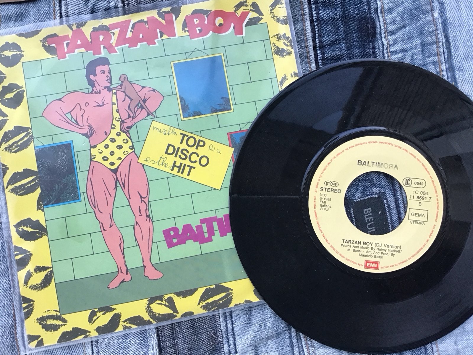 Baltimora - Tarzan Boy (DJ Version) 7 inch vinyl single, Gebruikt, 7 inch, Ophalen of Verzenden, Pop