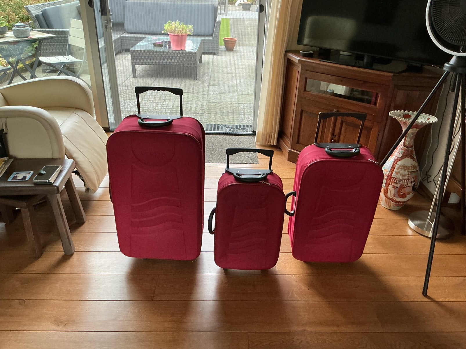 3-delige kofferset, Sieraden, Tassen en Uiterlijk, Koffers, Ophalen, Wieltjes, Nieuw, 70 cm of meer