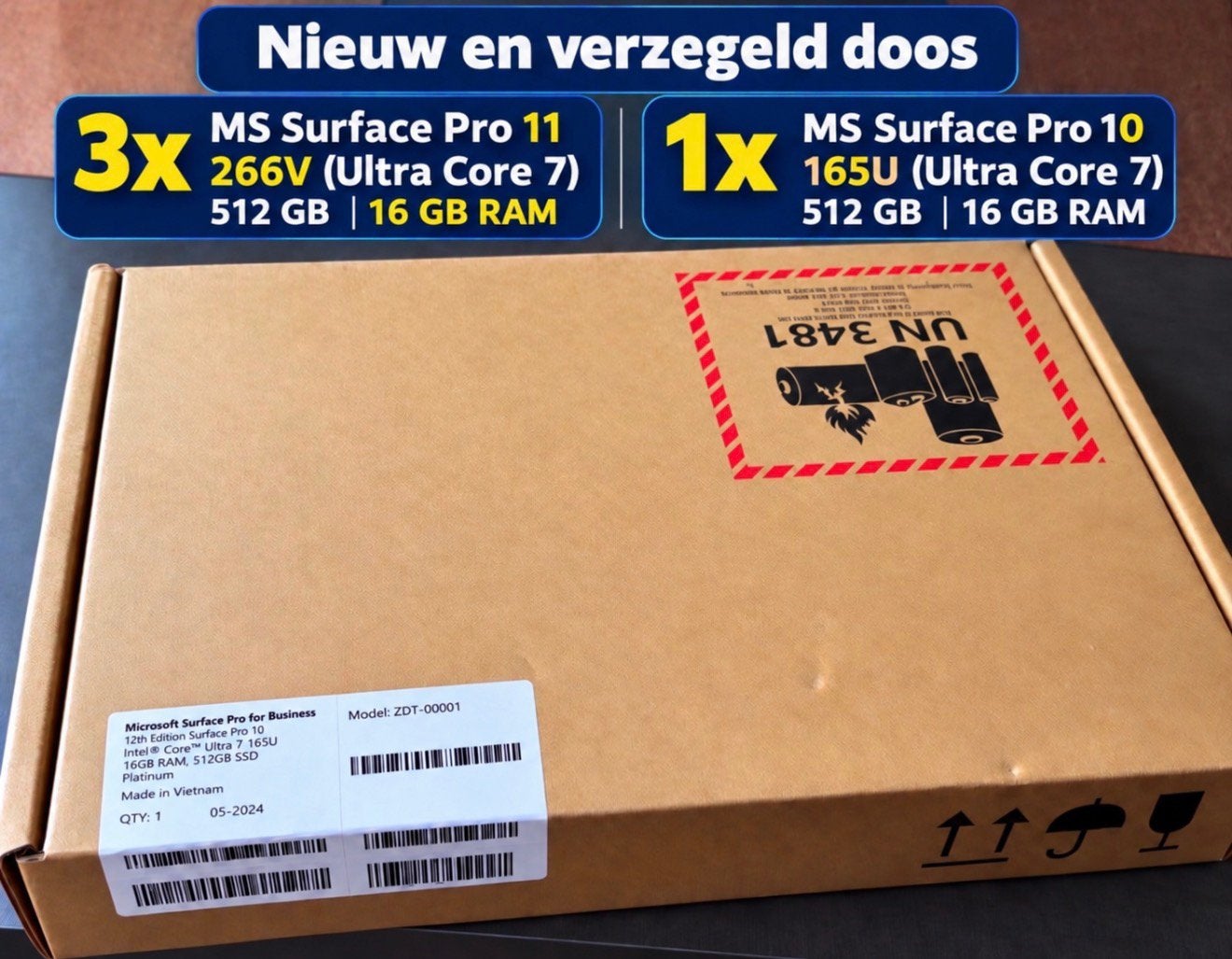 MSsurface Pro Business 10th en 11th Intel Core Ultra 7, Computers en Software, Ophalen, Nieuw, 12 inch, 512 GB