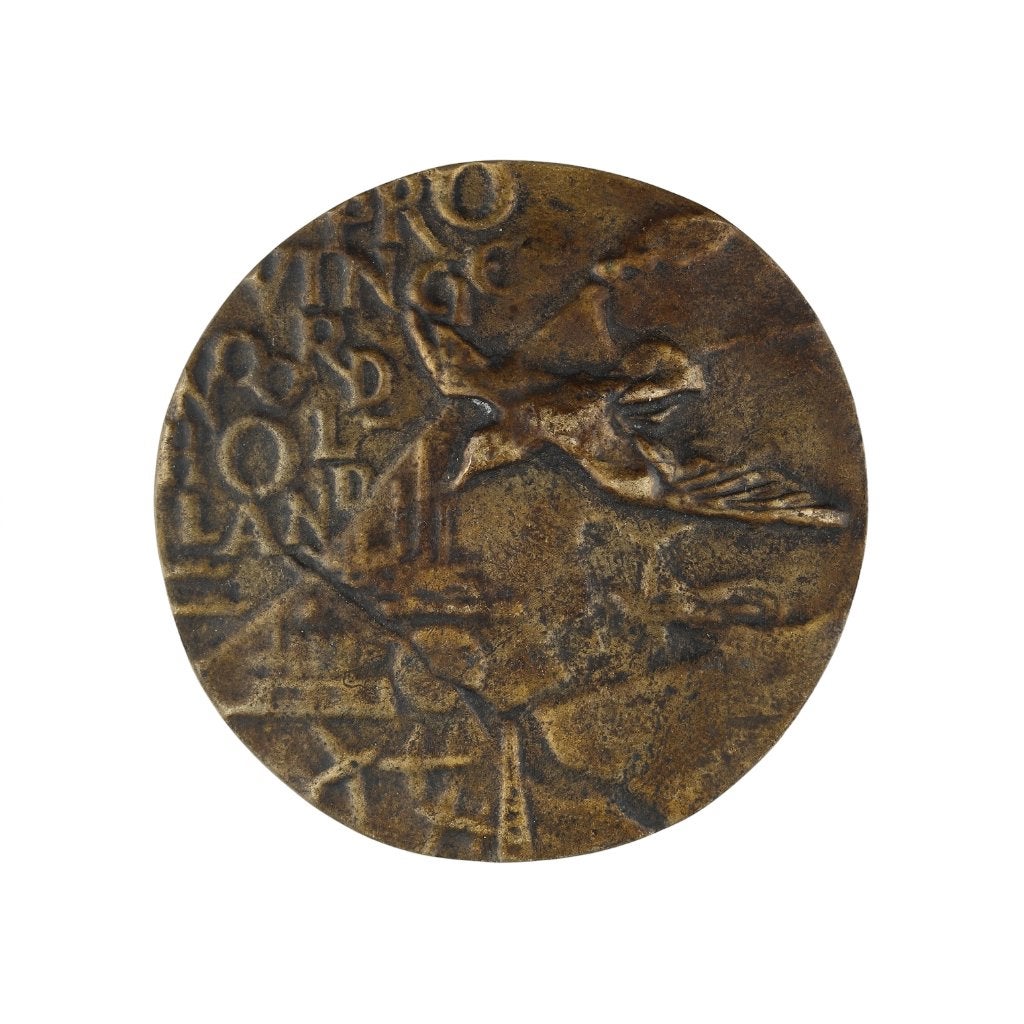 BRONZEN EREPENNING Eric Claus PROVINCIE NOORD-HOLLAND, Verzenden, Brons, Nederland