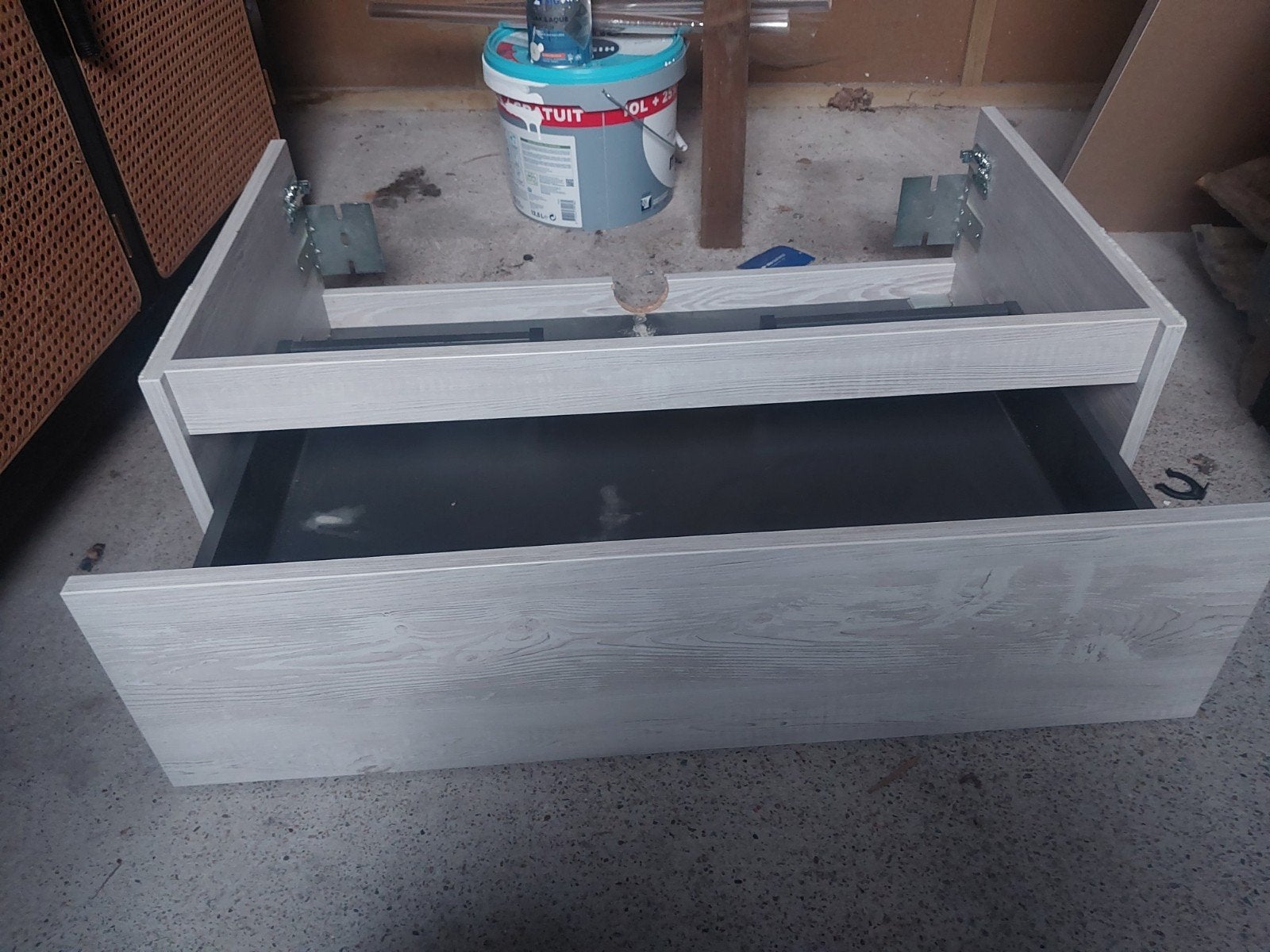Wastafelonderkast met houtlook, Gebruikt, Minder dan 100 cm, Wastafelkast, 25 tot 50 cm