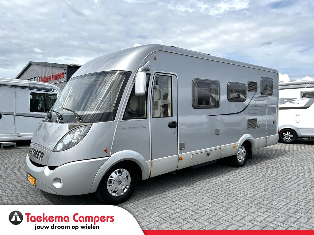 Hymer B614 CL Dwarsbed/Hefbed/3.0L-160pk/XL-garage/2008, Caravans en Kamperen, Campers, Integraal, Fiat, 6 tot 7 meter, Bedrijf