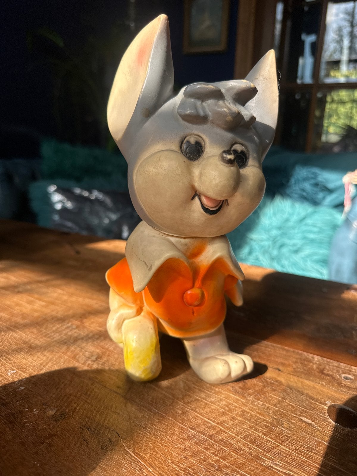 Vintage rubberen muis 20 cm, Ophalen of Verzenden, Gebruikt
