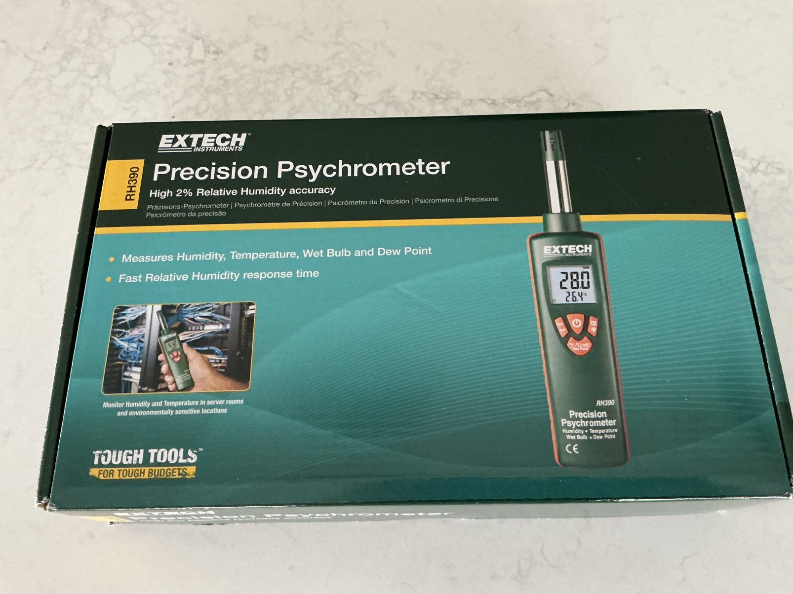 Extech RH390 Precisie psychrometer, Ophalen of Verzenden, Nieuw, Vocht of Vloeistof