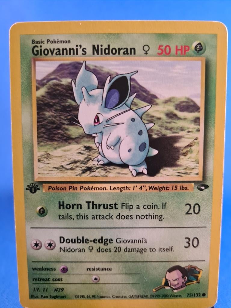Giovanni's Nidoran  75/132 - Gym Challenge (1st edition), Verzenden, Gebruikt