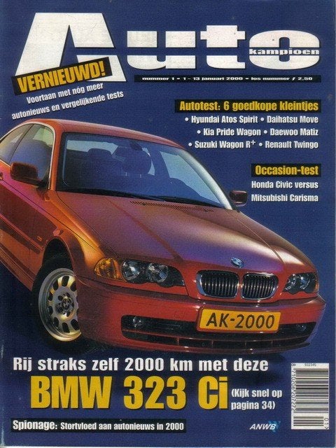 Autokampioen 1 2000 : VW Lupo TDI 3L - Lancia Lybra SW JTD, Ophalen of Verzenden, Gelezen, Algemeen