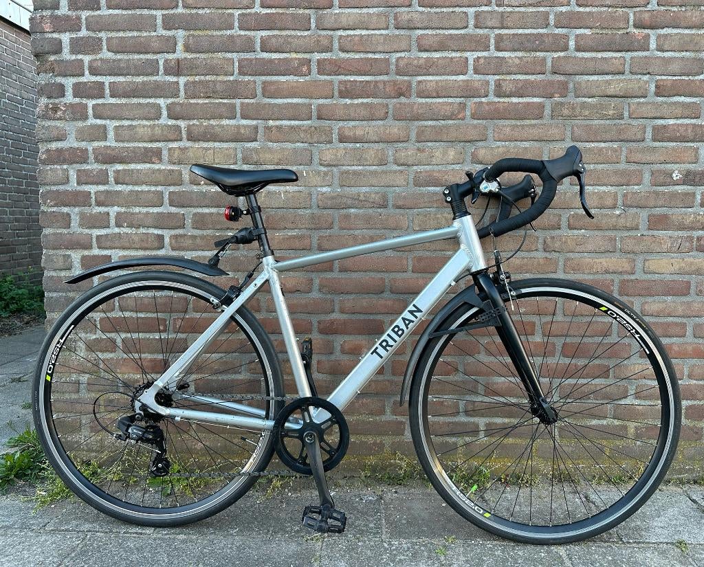 fiets Triban RC100 Racefiets, Zo Goed Als Nieuw, Fietsen en Brommers, Fietsen | Racefietsen, Heren, Aluminium, 49 tot 53 cm, Zo goed als nieuw