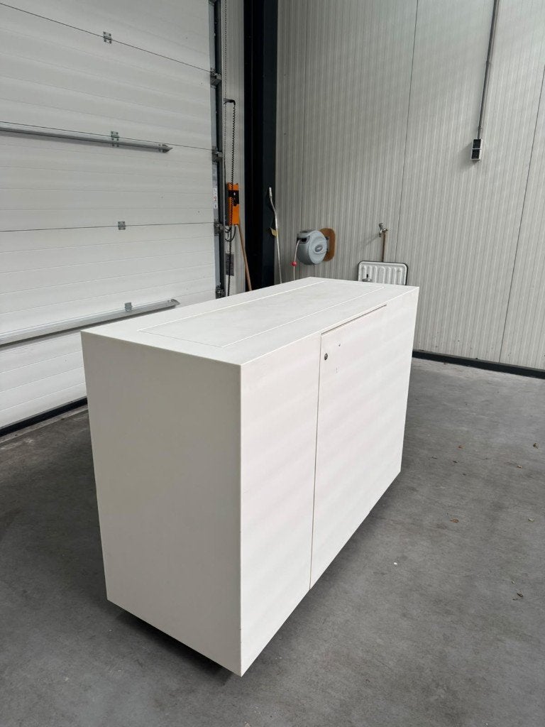 Wit meubel/Kast op wielen, Huis en Inrichting, Ophalen, Gebruikt