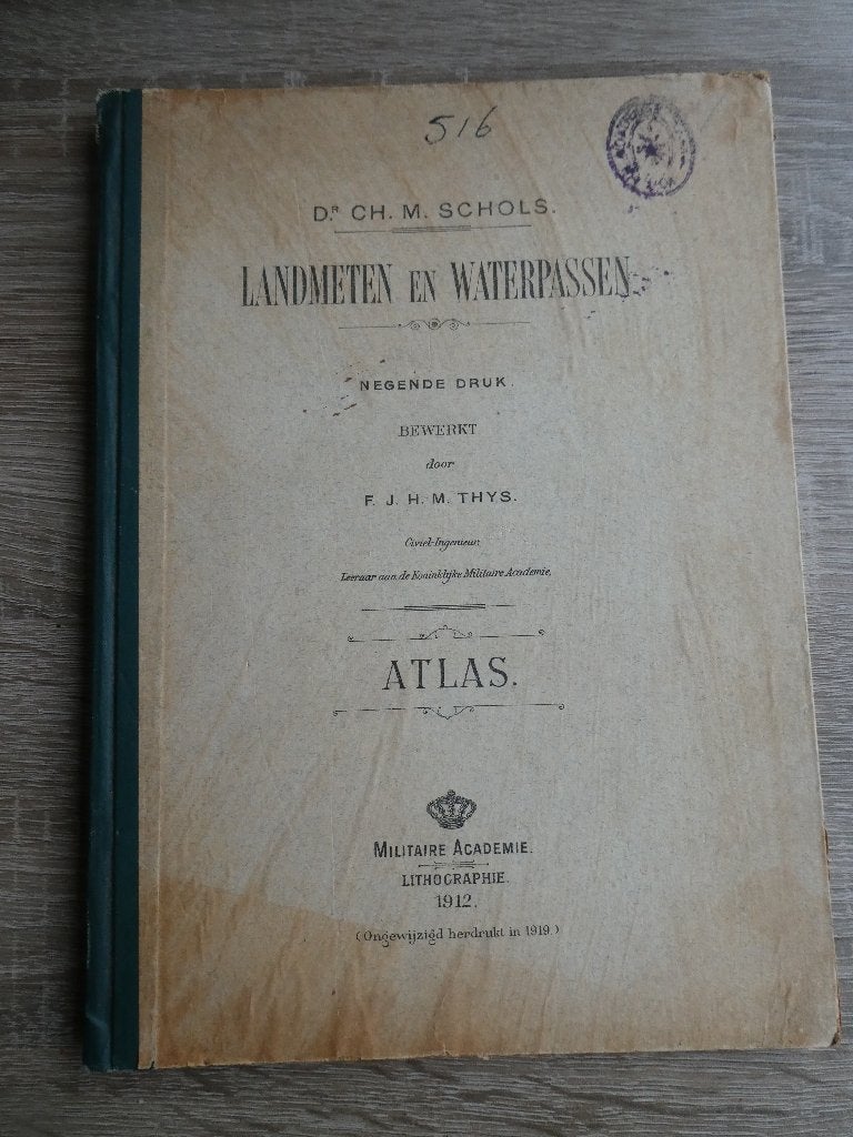 Platenatlas Landmeten en waterpassen, Militaire Academie., Verzamelen, Ophalen of Verzenden, Landmacht, Nederland, Boek of Tijdschrift