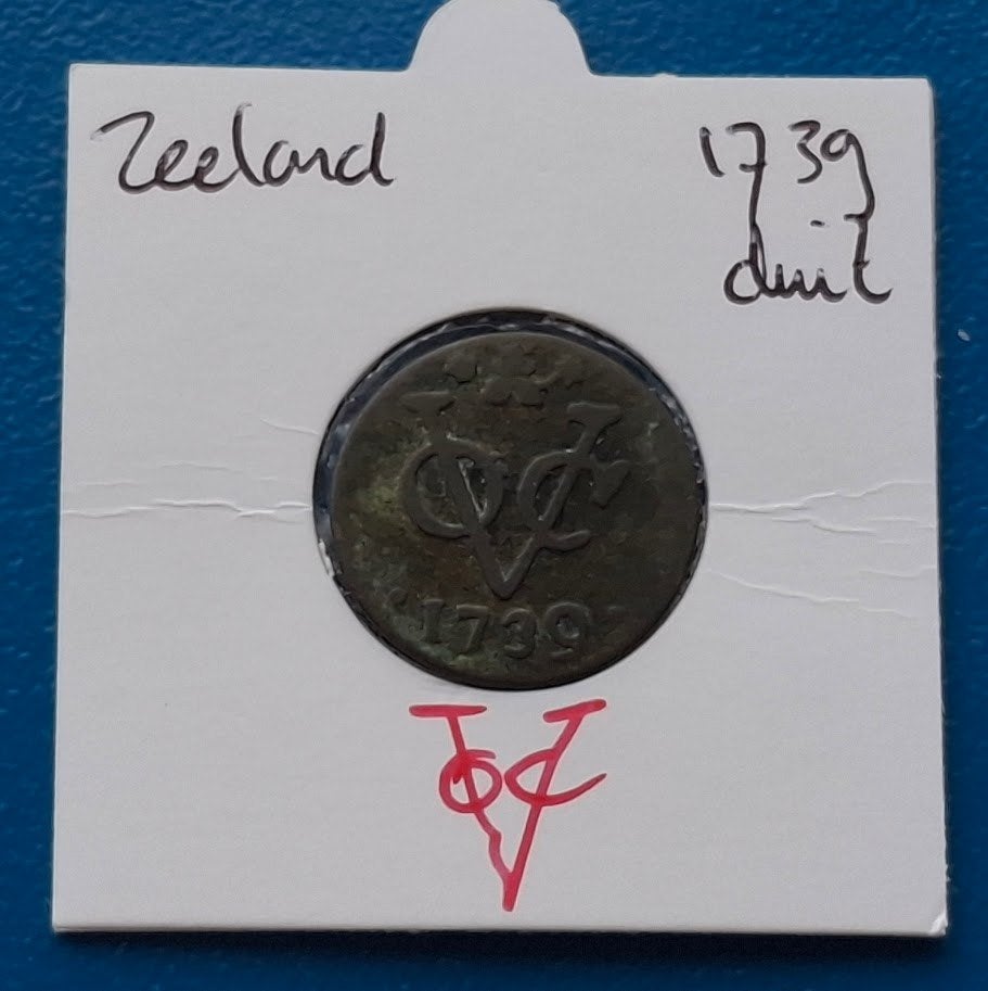 VOC 1 duit 1739 (Zeeland) *, Verzenden, Vóór koninkrijk, Overige waardes, Losse munt