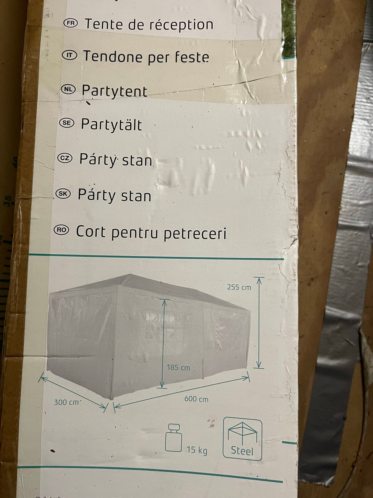 Partytent Garden Place Kelly 3x6m, Partytent, Minder dan 2 meter, Minder dan 4 meter, Nieuw