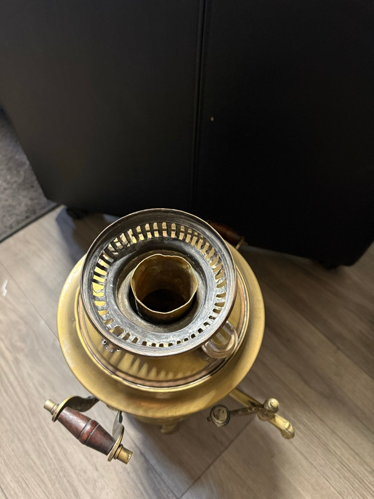 Antieke Messing Samovar met Theepot, Antiek en Kunst, Ophalen, Koper