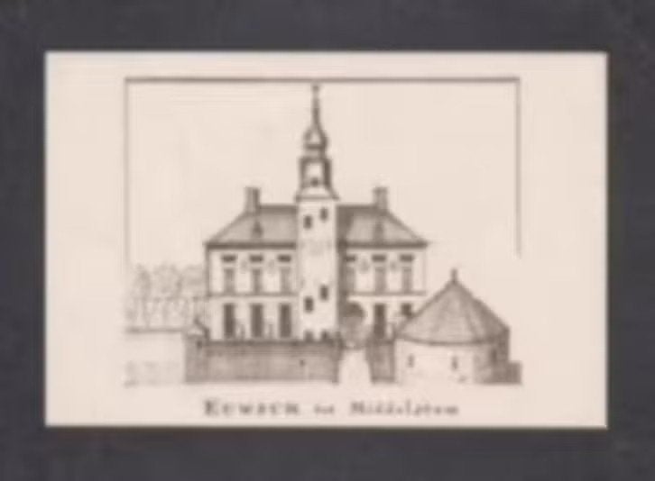 Middelstum Borg Euwsum tot Middelstum., Ophalen of Verzenden, 1960 tot 1980, Ongelopen, Groningen