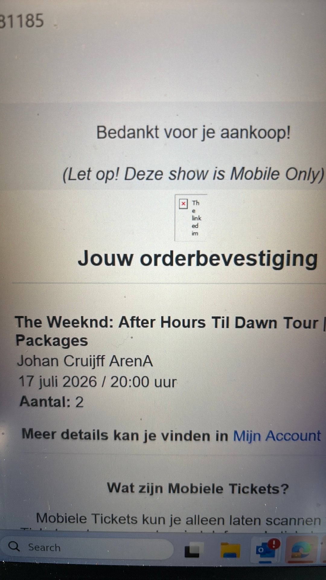 2x VIP 1 tickets The Weeknd 17 juli 2026, Twee personen, Juli