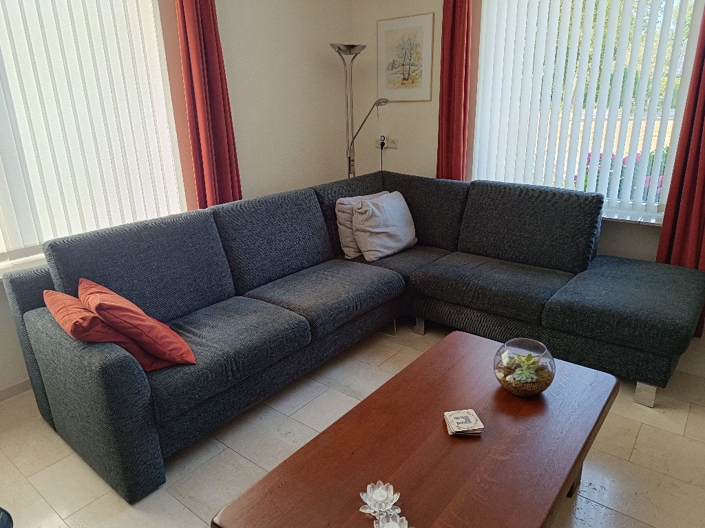 Hoekbank met lounge, Ophalen, Zo goed als nieuw, Stof, Modern