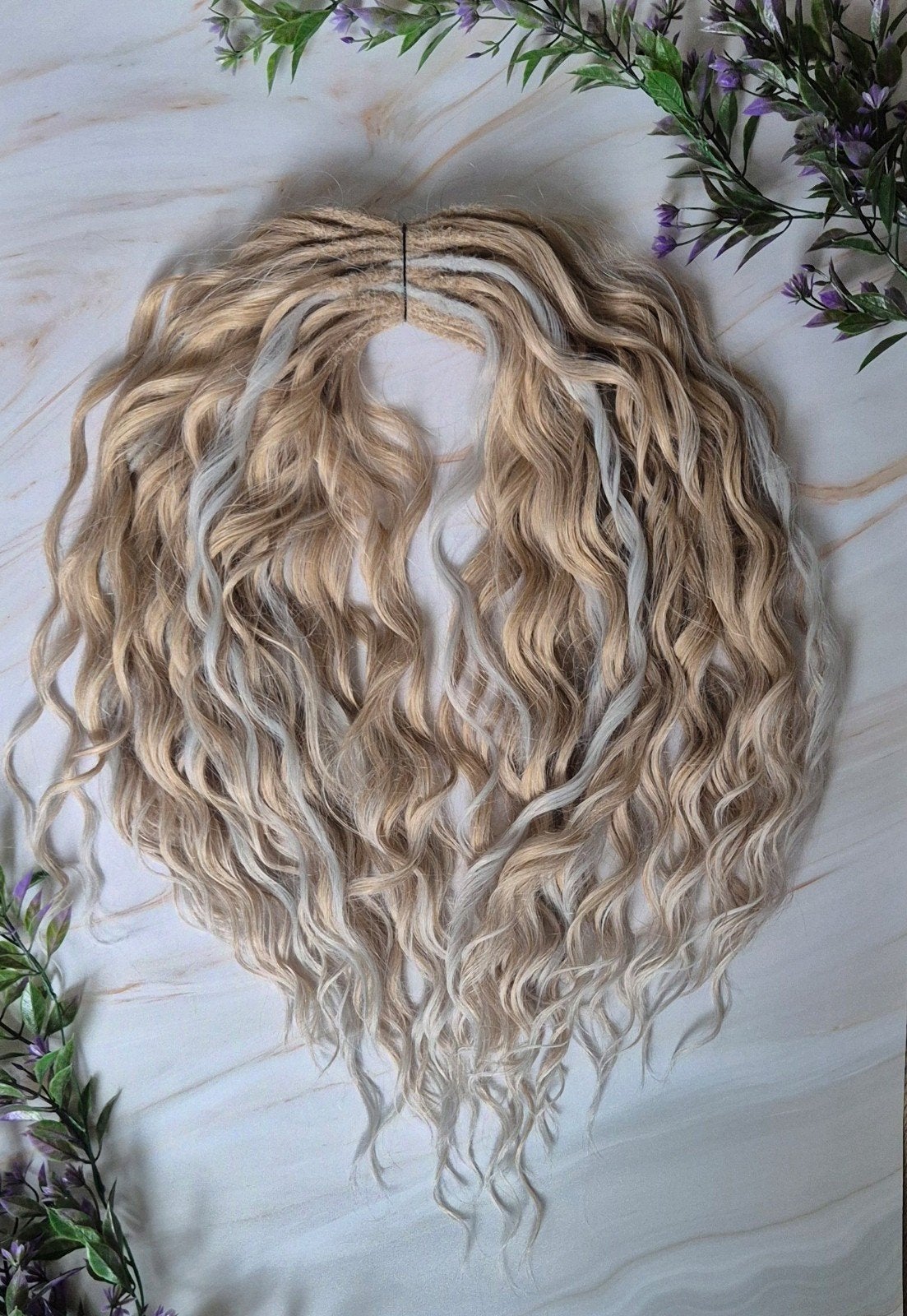 55De Dubbele Dreads met Krullen nieuw Blond Ombre dreadlocks, Ophalen of Verzenden, Nieuw, Pruik of Haarverlenging