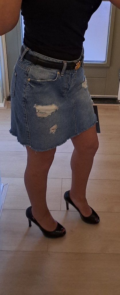 Blauw rokje Nikkie., Zo goed als nieuw, Nikkie, Maat 36 (S), Boven de knie