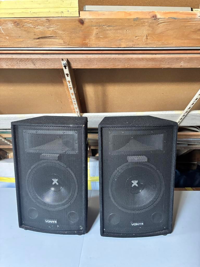 Vonyx SL10 PA Disco Speakers - Set van 2, Audio, Tv en Foto, Luidsprekers, Gebruikt, 120 watt of meer, Front, Rear of Stereo speakers