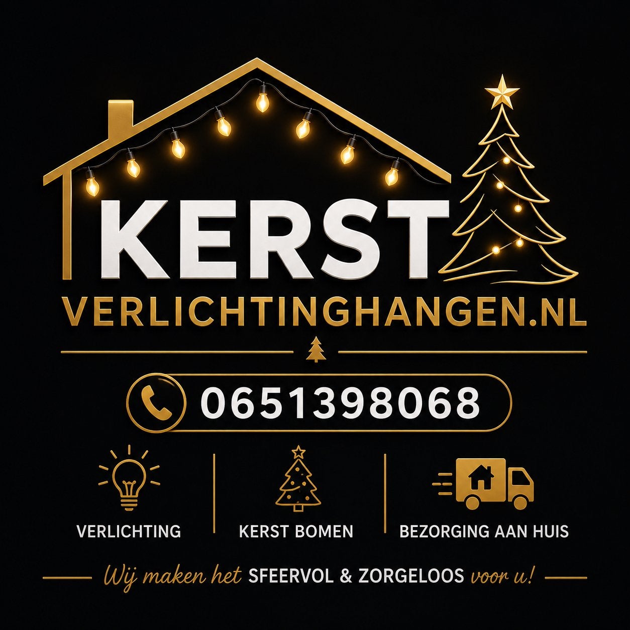 Kerst verlichting hangen? Wij helpen u graag!, Ophalen of Verzenden