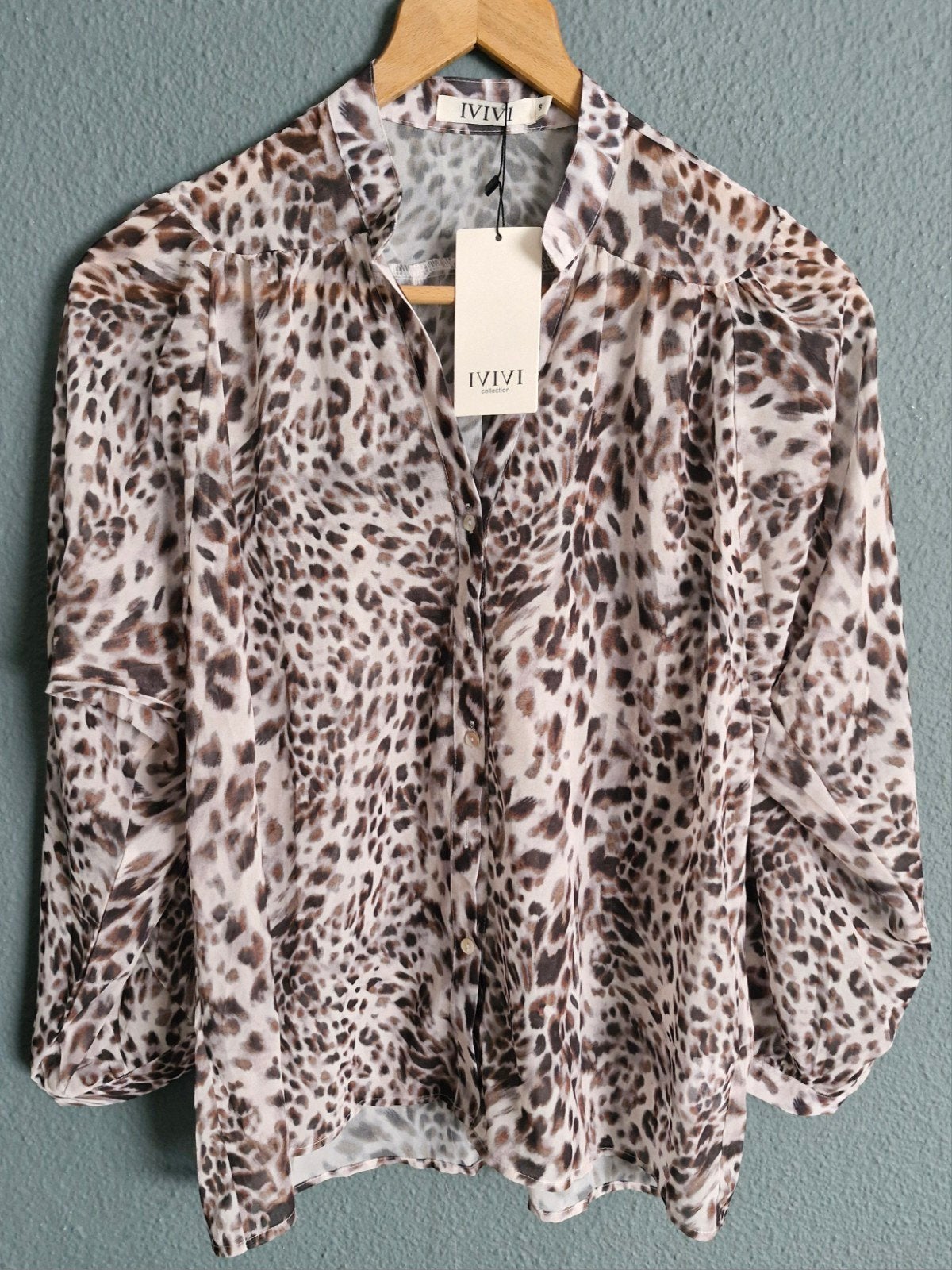 IVIVI Luipaardprint Blouse - Nieuw met kaartjes, Kleding | Dames, Meerkleurig, Nieuw, Ophalen of Verzenden, Maat 36 (S)