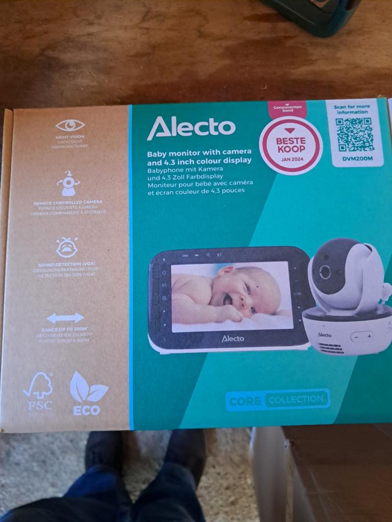 Alecto DVM200M Babyfoon met Camera en 4.3" Kleurenscherm, Ophalen, Nieuw, 250 meter of meer, Camera