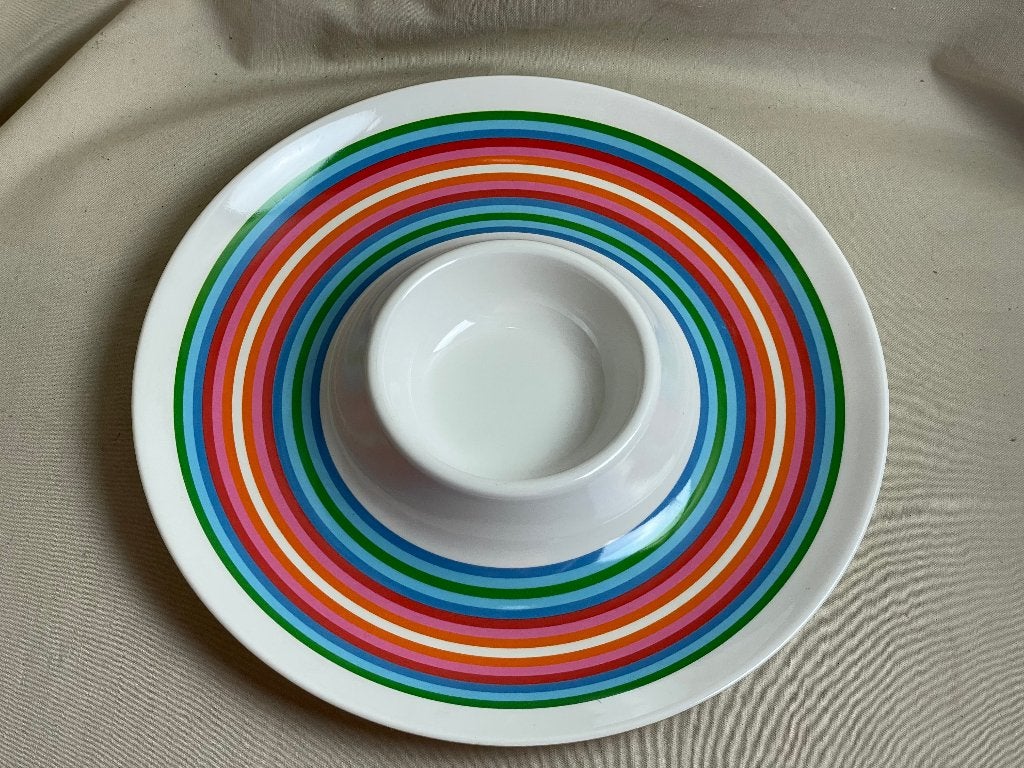 Ronde melamine snackschaal, Ophalen of Verzenden, Zo goed als nieuw, Rond, Kunststof