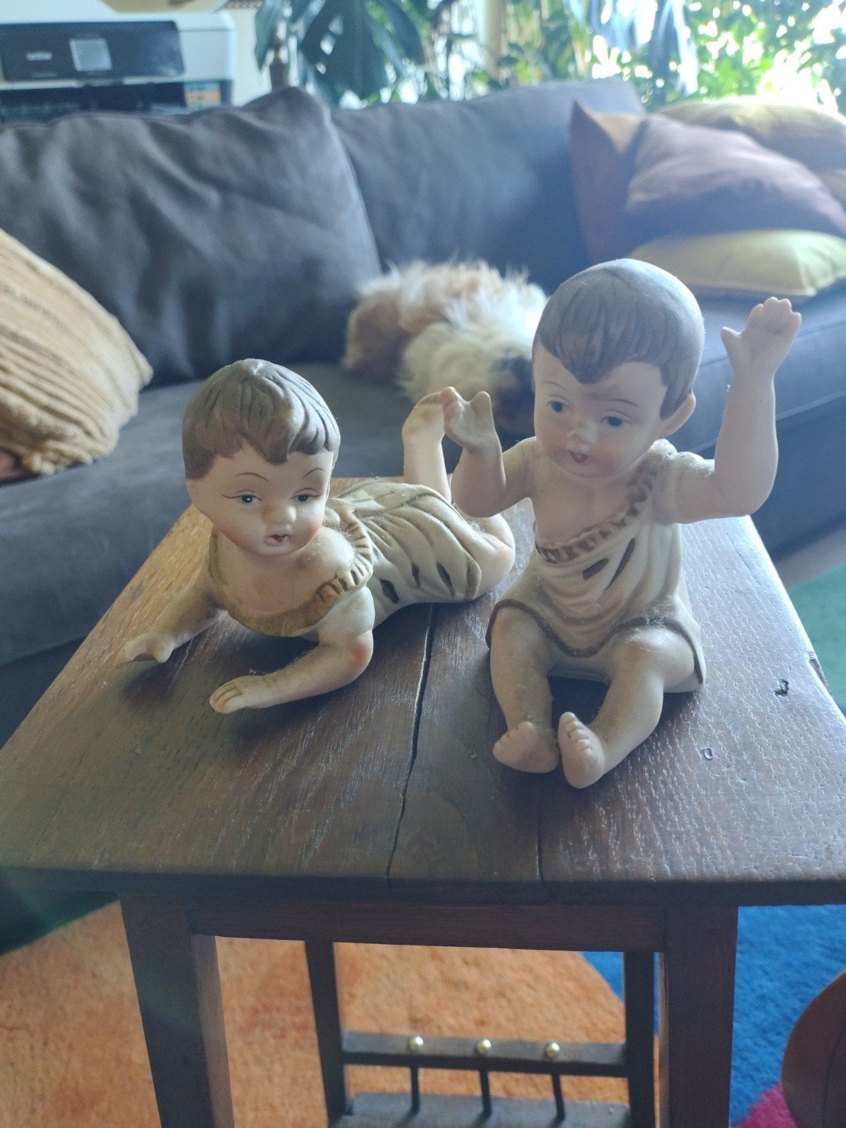 Set Antieke/Vintage Bisque Porseleinen Piano Baby's, Antiek en Kunst, Ophalen of Verzenden