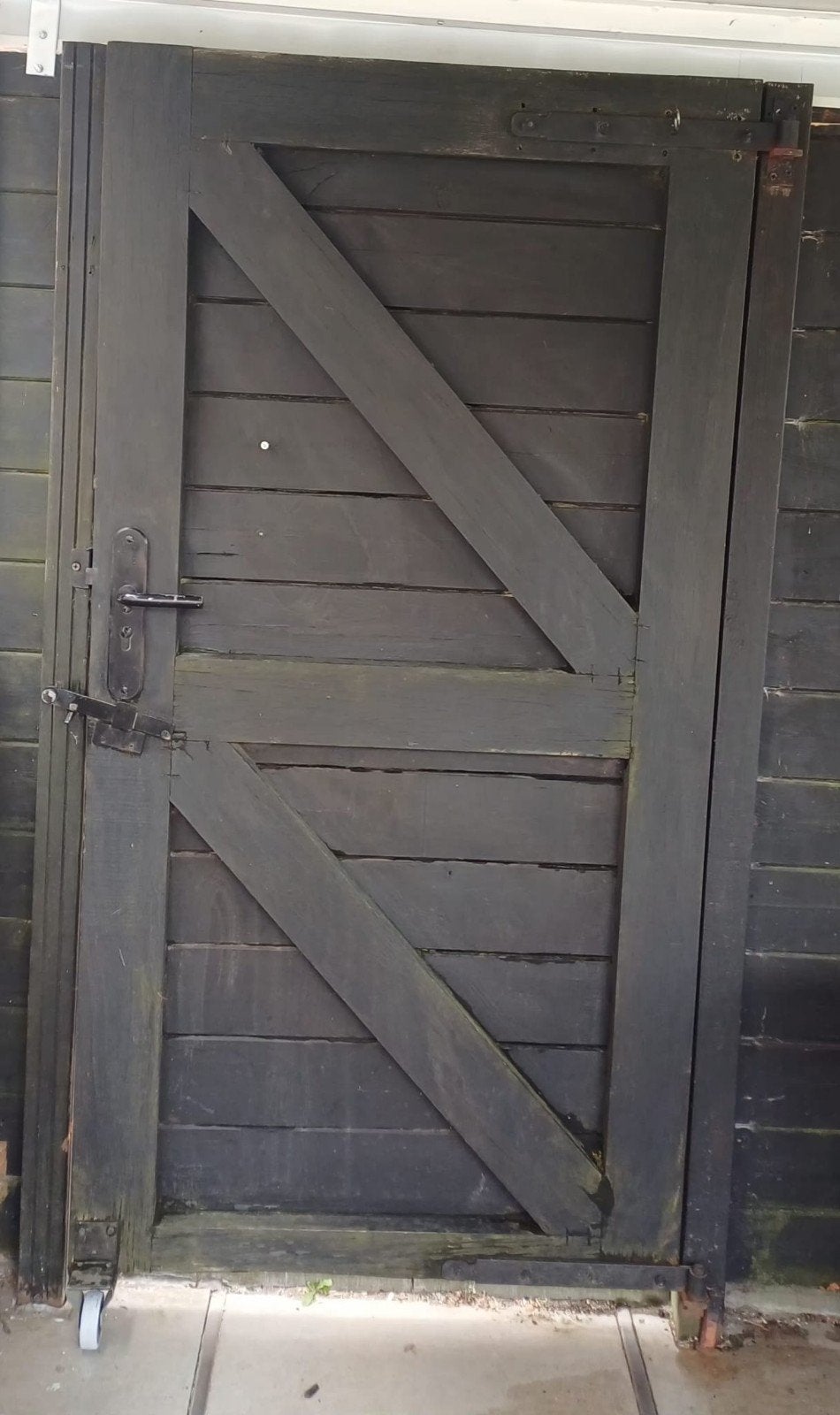 Tuindeur/poort - Hardhout, Tuin en Terras, Tuinpoorten, Ophalen, Gebruikt, Minder dan 100 cm, Draaipoort