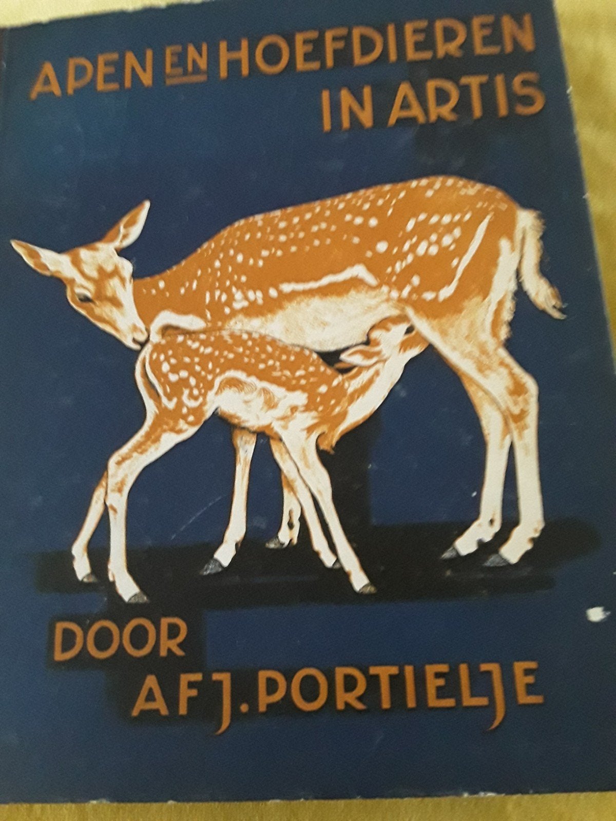 apen en hoefdieren in artis, afj portiele, Antiek en Kunst, Ophalen of Verzenden