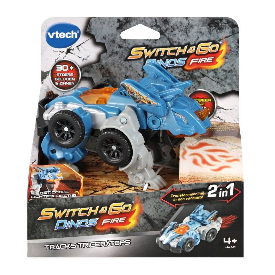 Vtech: Switch & Go Dino's Fire: Tracks Triceratops, ., Nieuw, Ophalen of Verzenden, .
