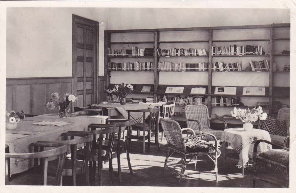 Bentveld. Ansichtkaart: Woodbrookers -Conversatiekamer.1950, Ophalen of Verzenden, 1940 tot 1960, Gelopen, Noord-Holland