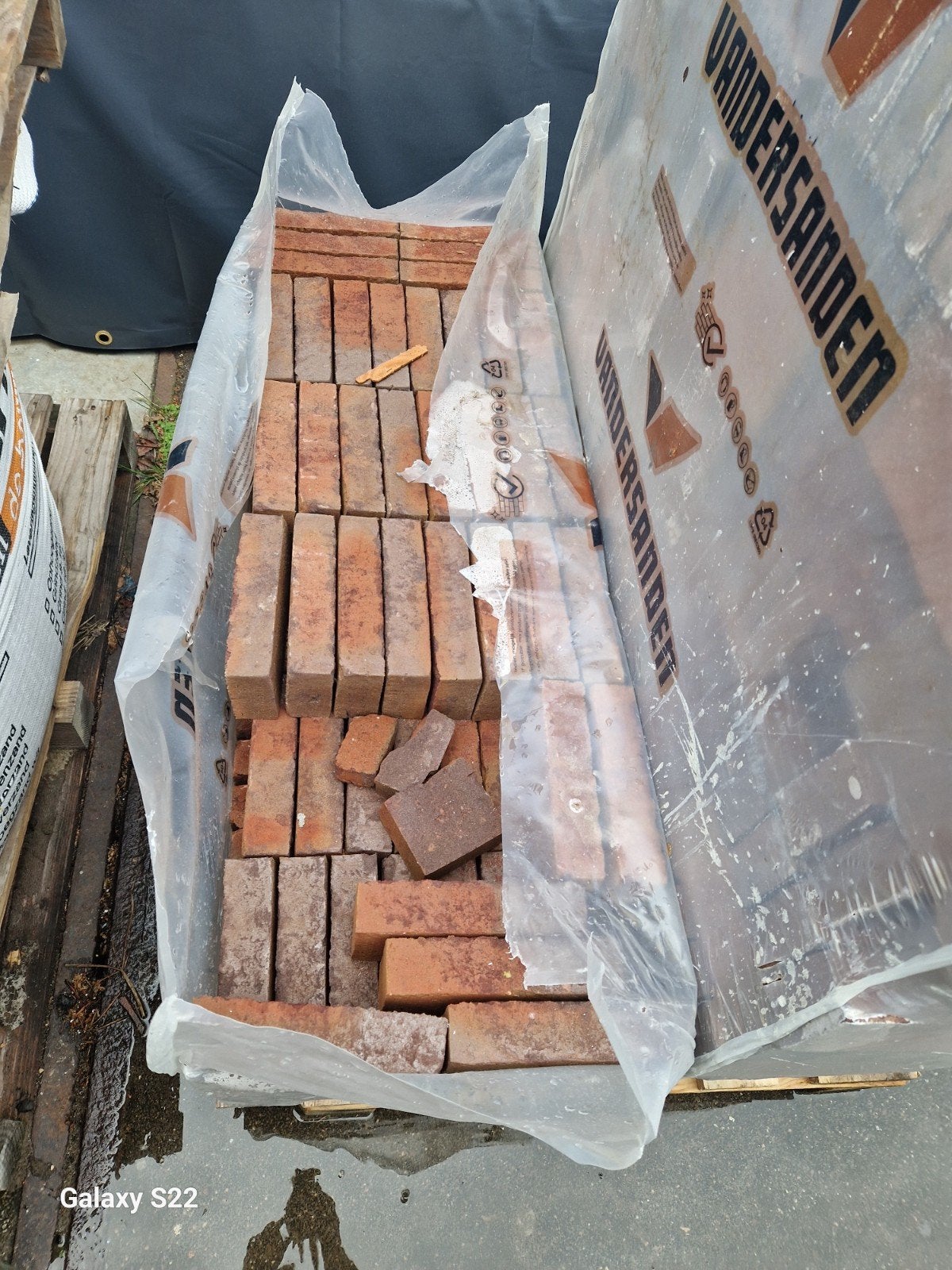 380 Gevelstenen Vandersanden, Doe-het-zelf en Verbouw, Metselstenen, Nieuw, Bakstenen, Ophalen